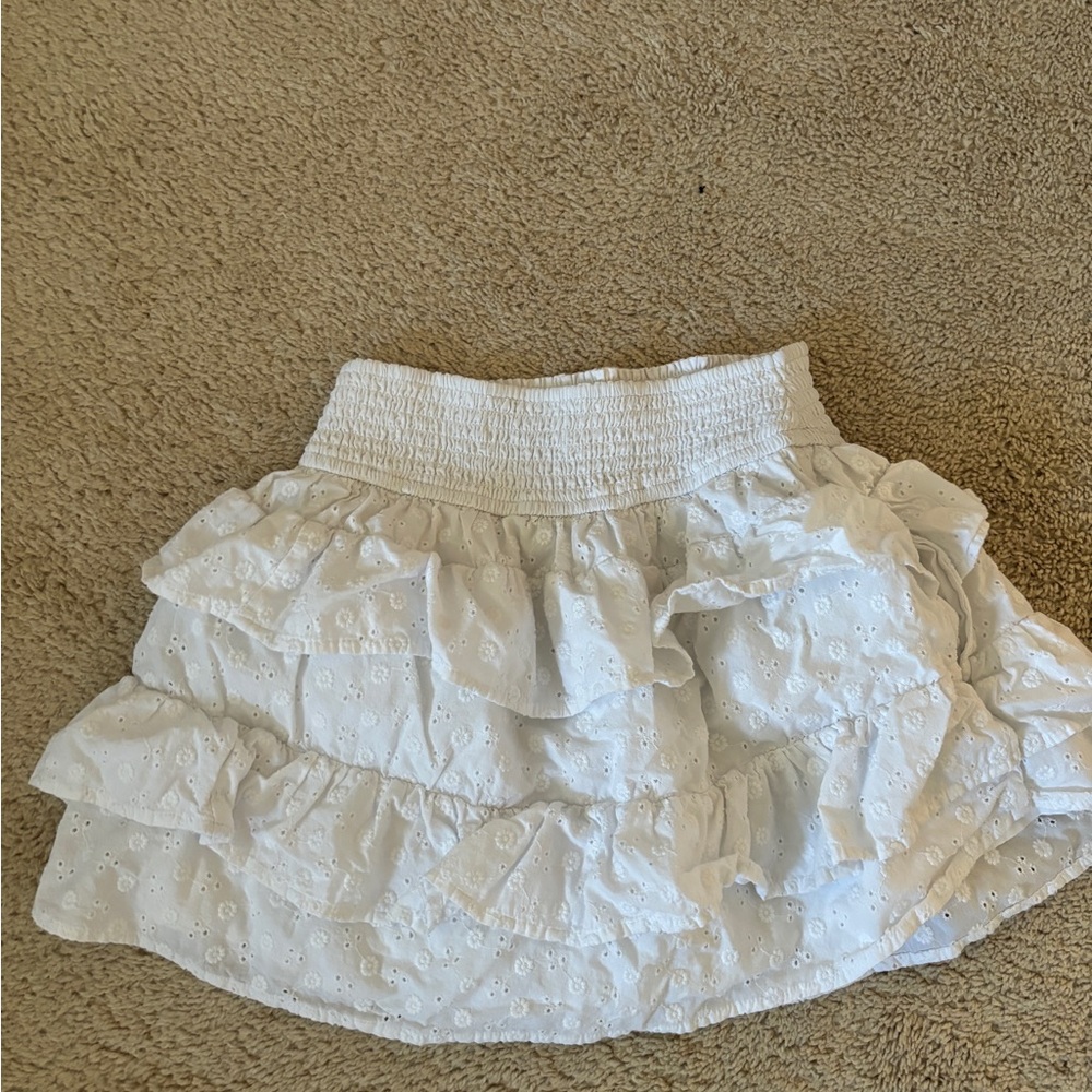 White Ruffled Skirt